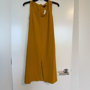 Banana Republic Yellow Sheath Midi Dress with Halter Neckline